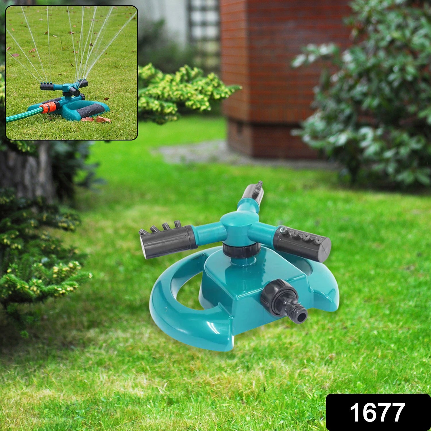 3 Arm 360° Sector Rotating Water Sprinkler Garden Pipe Hose Irrigation Yard 3 Arm 360° Sector Rotating Water Sprinkler Garden Pipe Hose Irrigation Yard